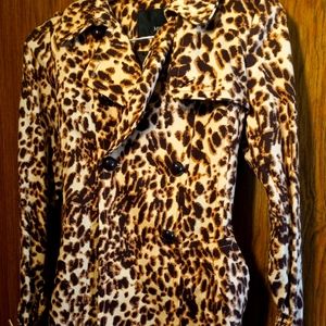 Leopard print spring jacket